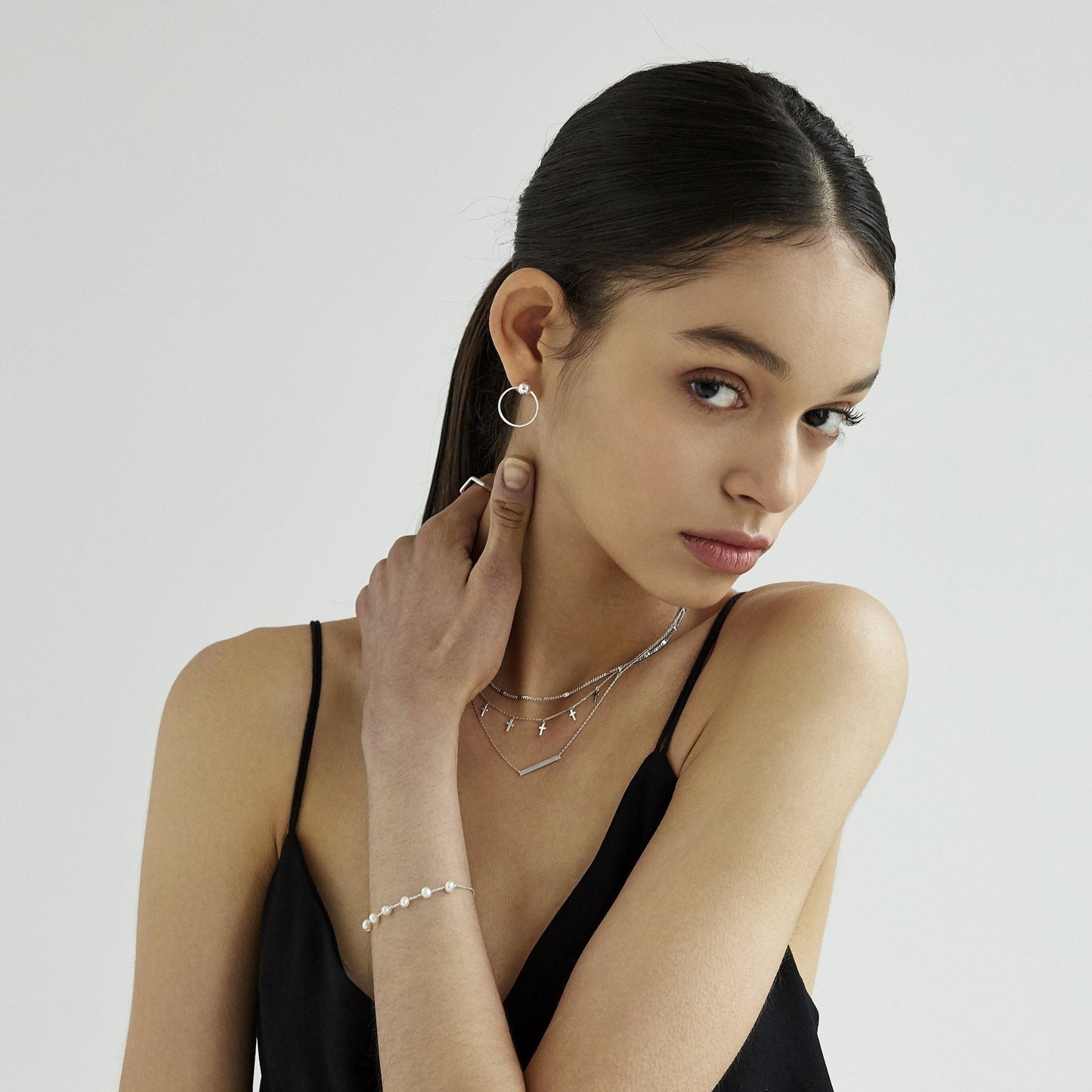 Cross charm necklace-1