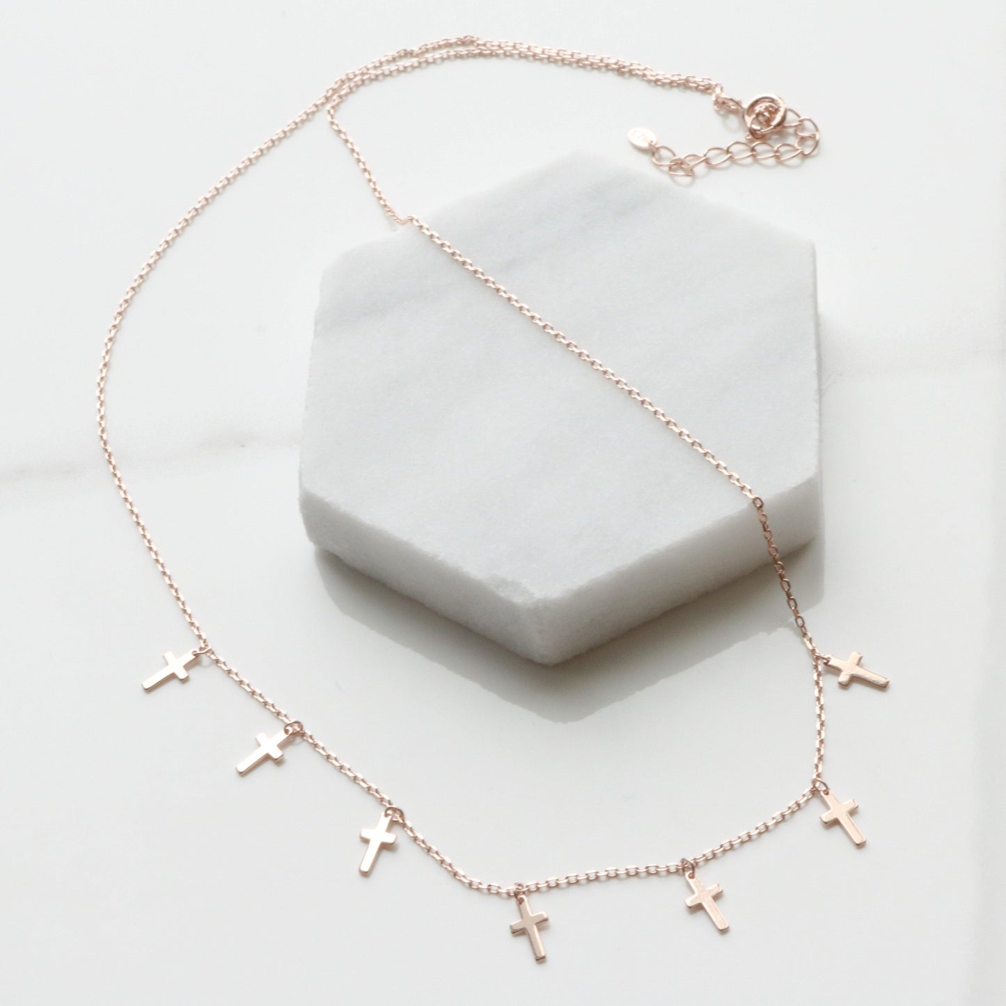 Cross charm necklace-4