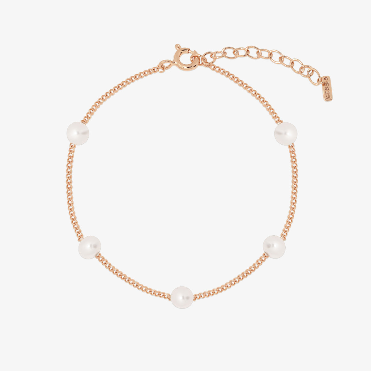 Five pearl relayed bracelet-5