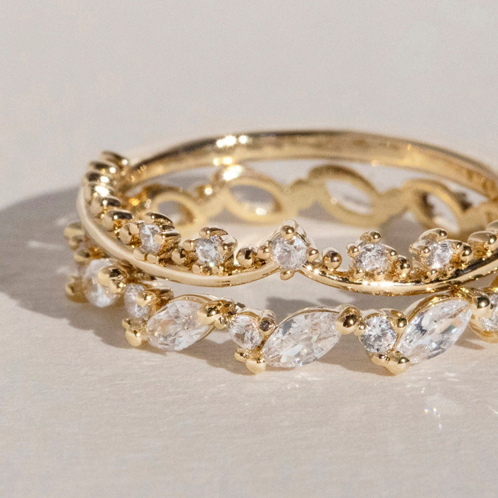 White topaz band ring-2
