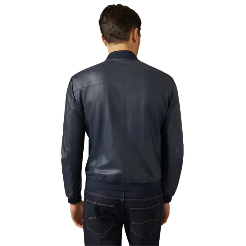 Men's Blue Varsity Bomber Jacket