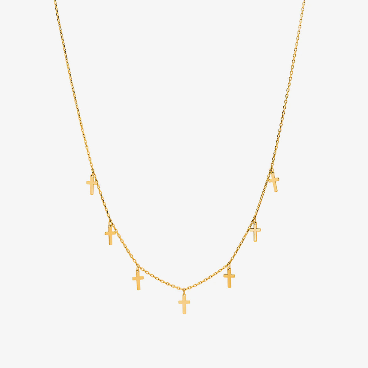 Cross charm necklace-0