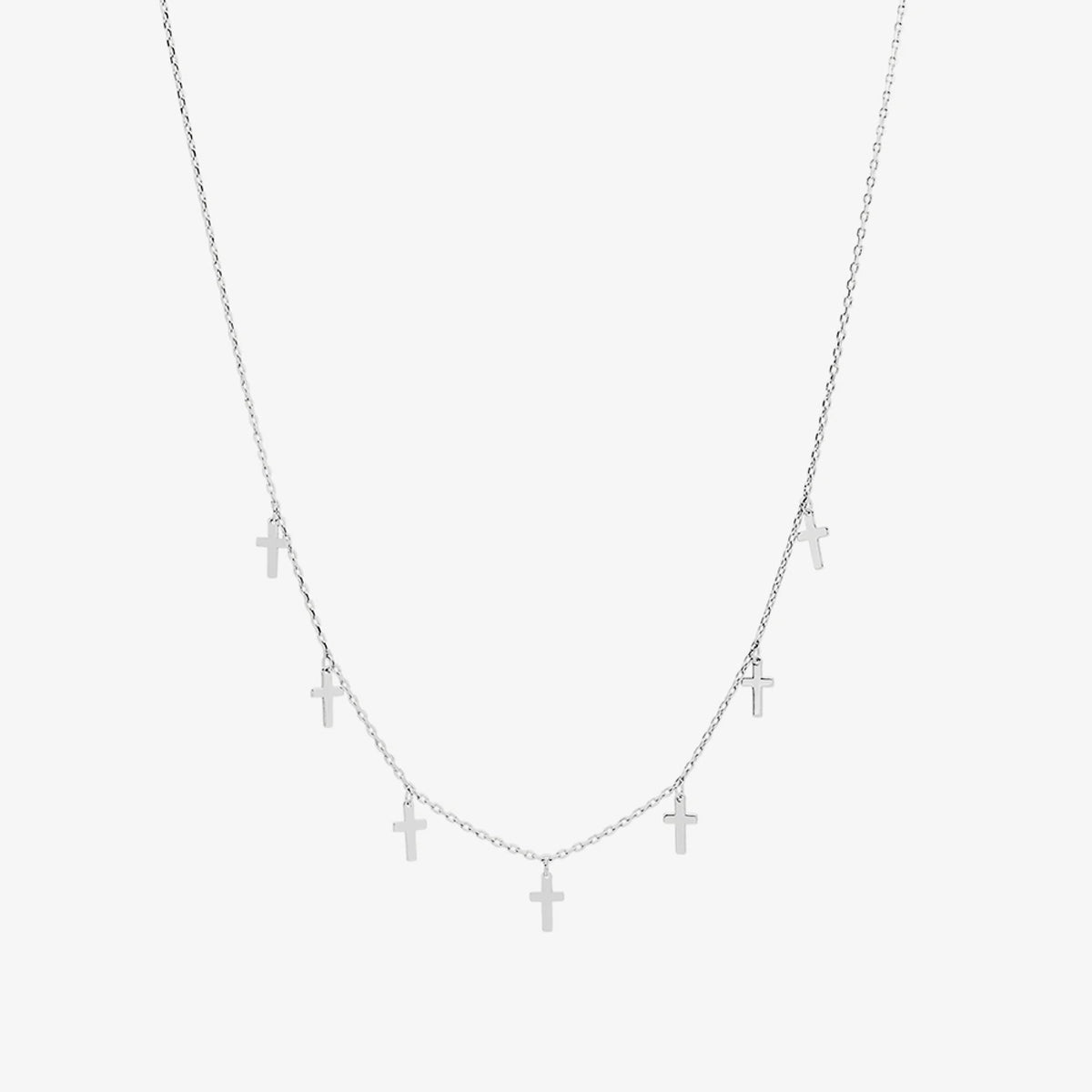 Cross charm necklace-5