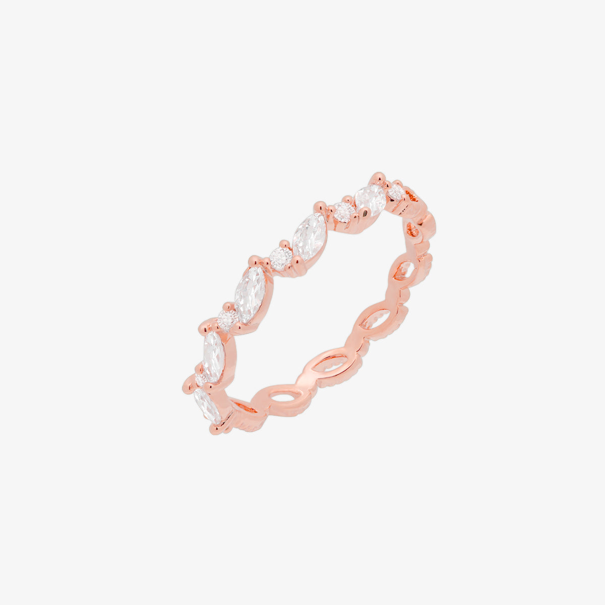 White topaz band ring-4