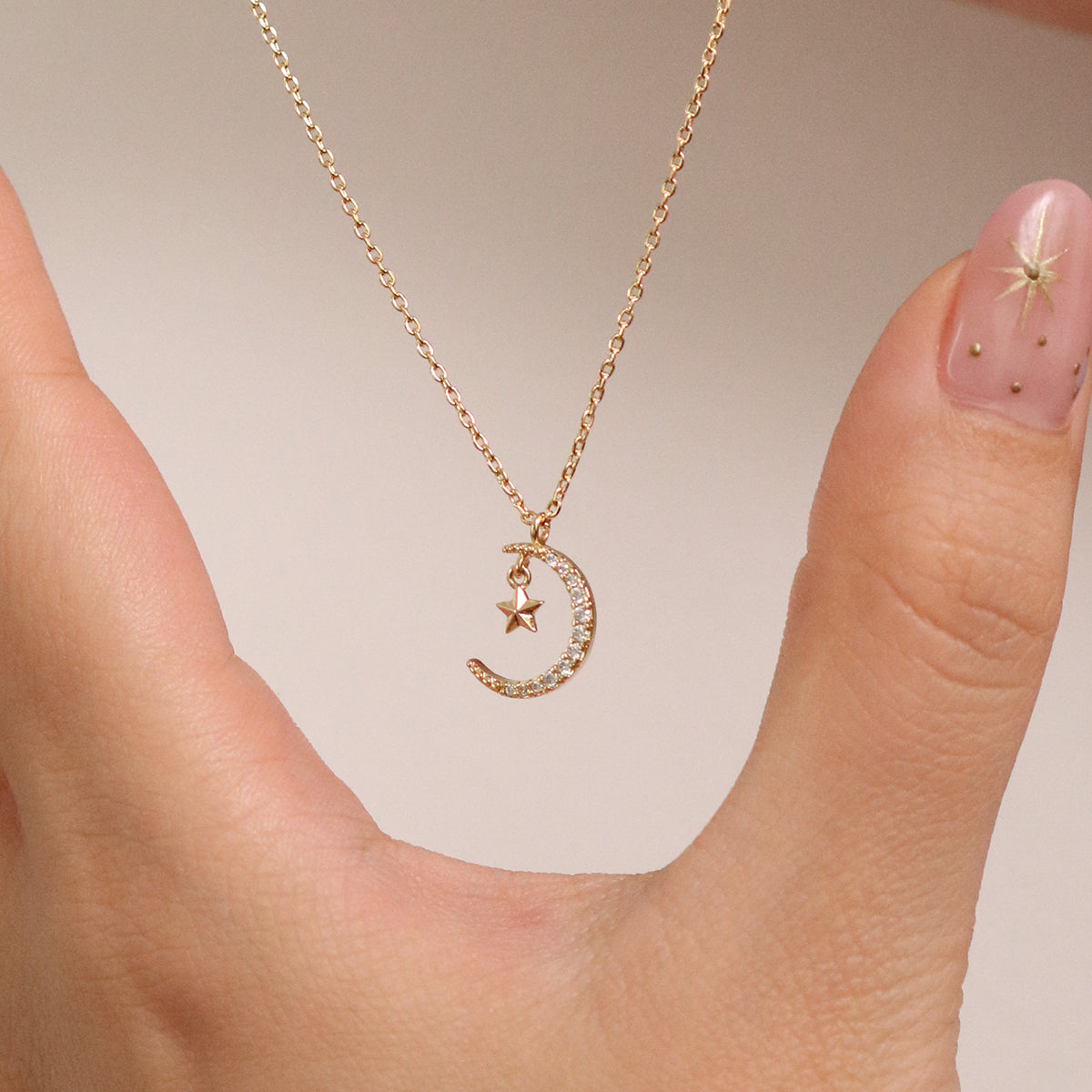 Moon star necklace-1