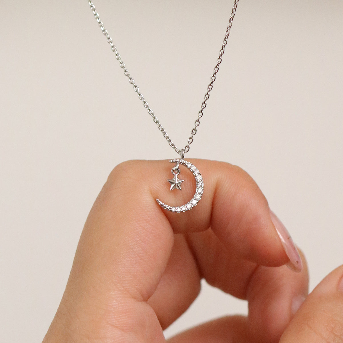 Moon star necklace-2