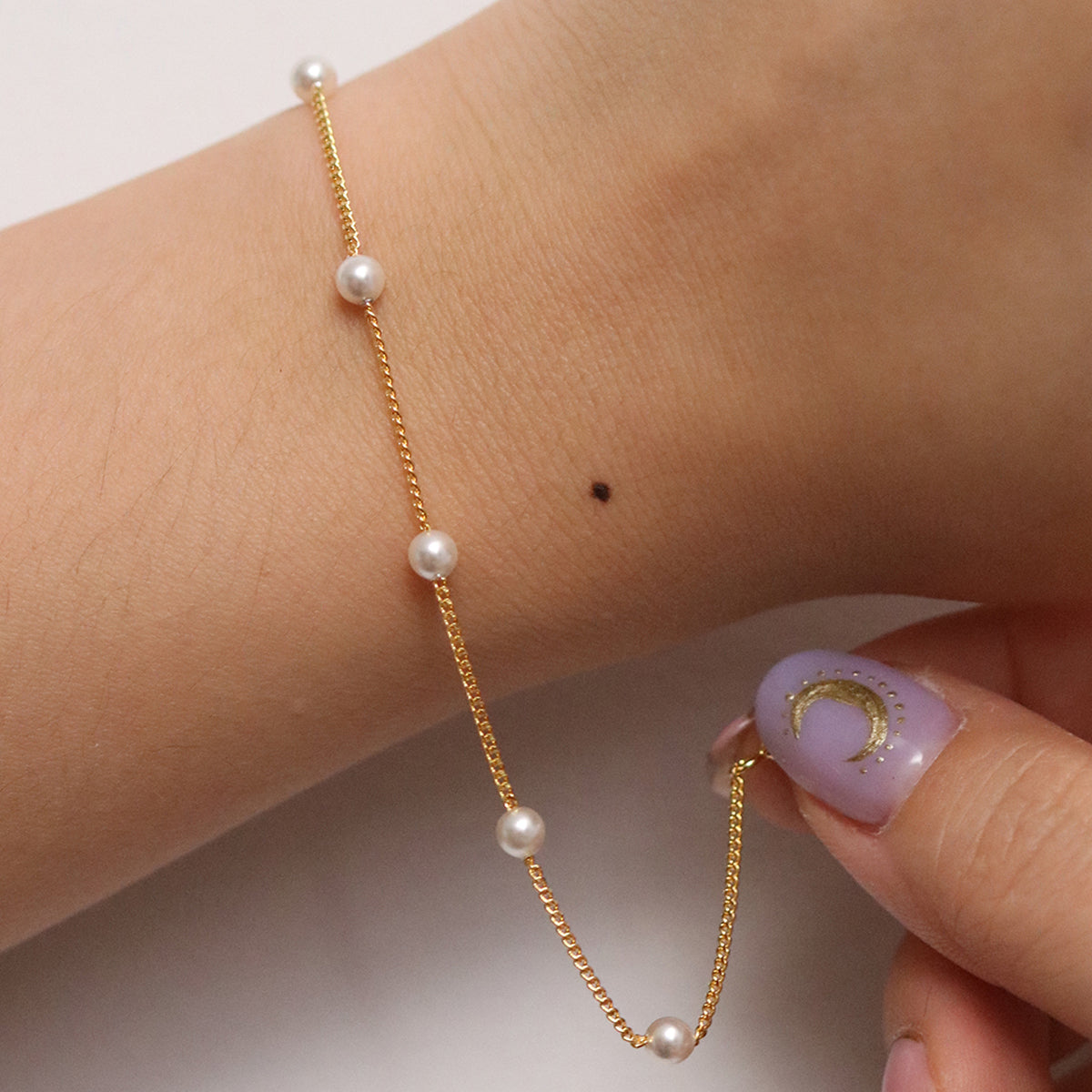 Five pearl relayed bracelet-1