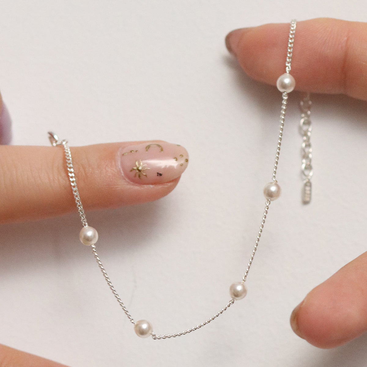 Five pearl relayed bracelet-2
