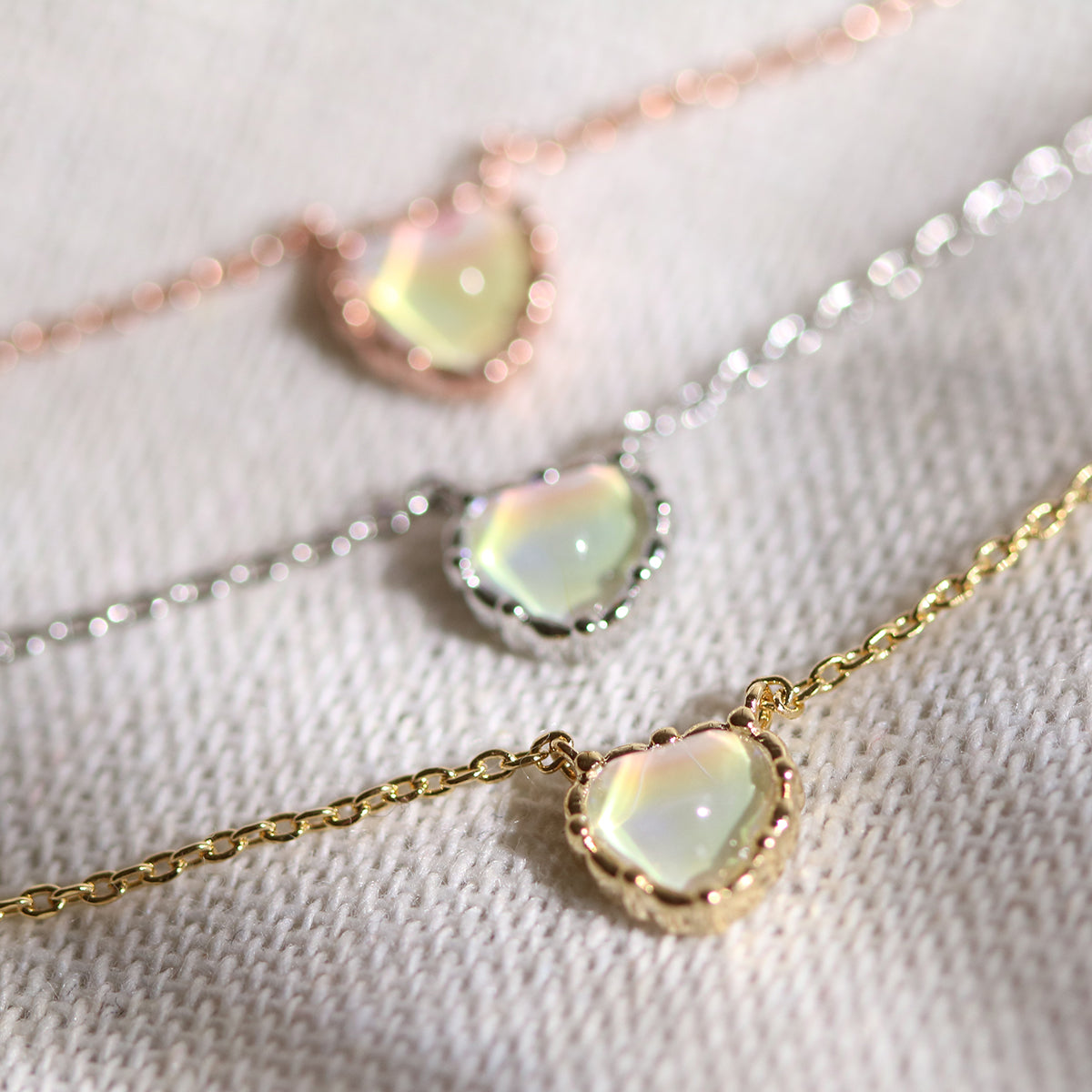 Moonstone heart necklace-1