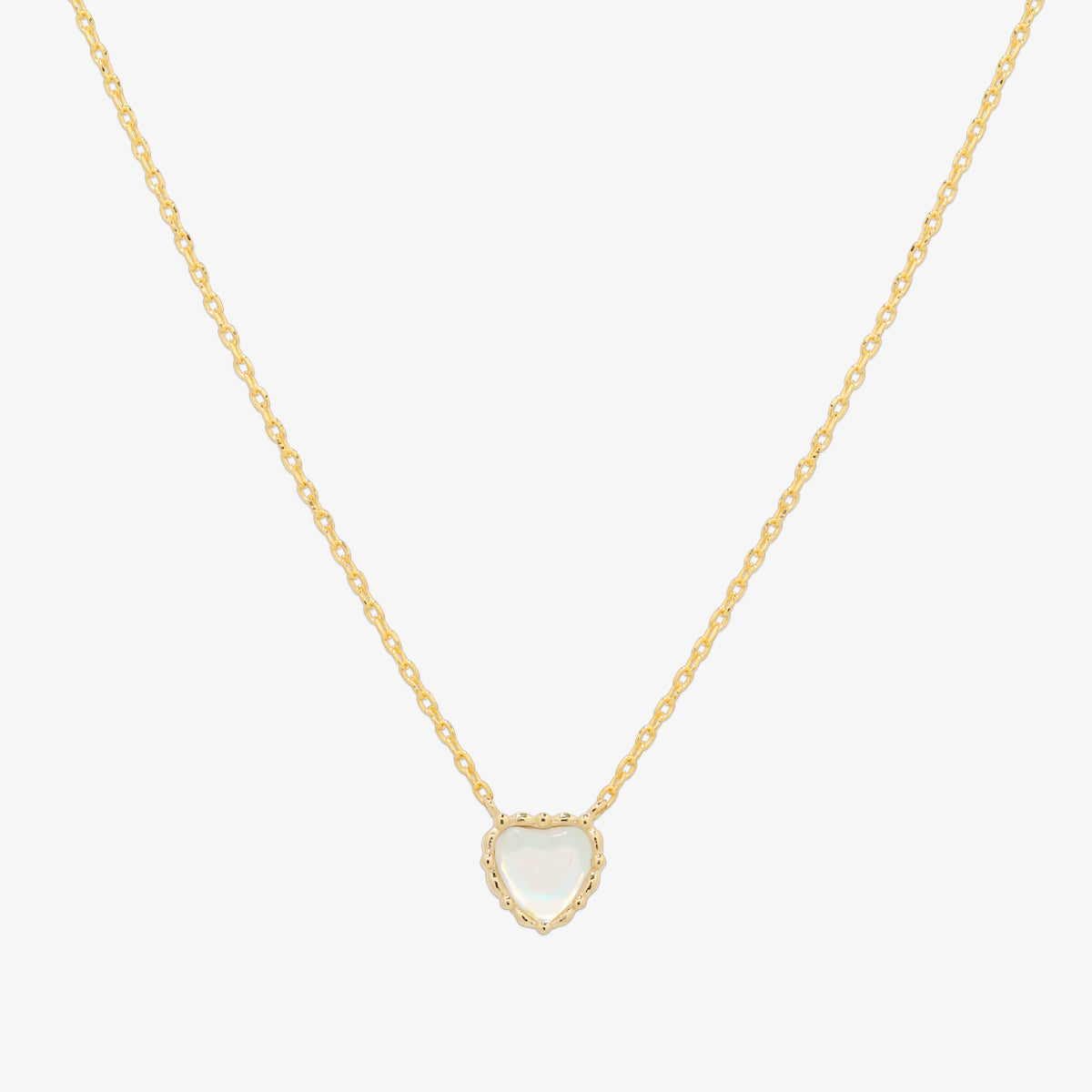 Moonstone heart necklace-0