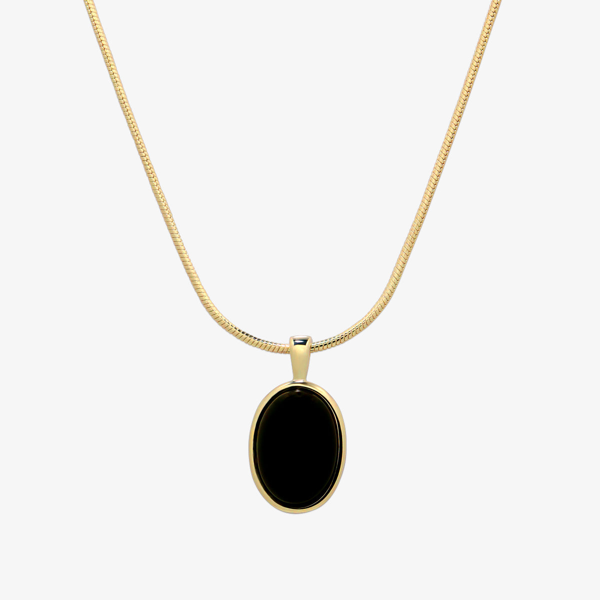 Black onyx snake necklace-1