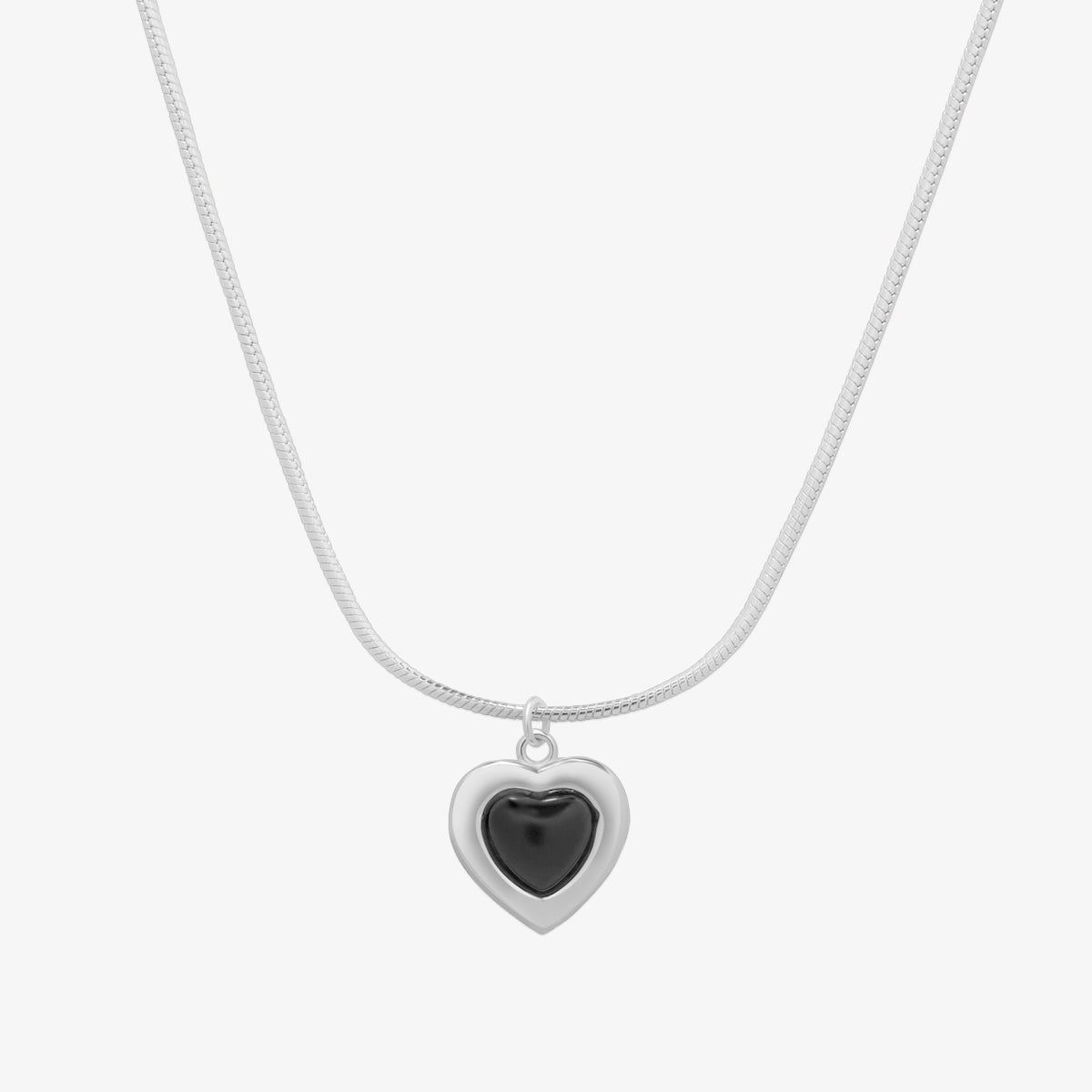 Snake heart necklace-0