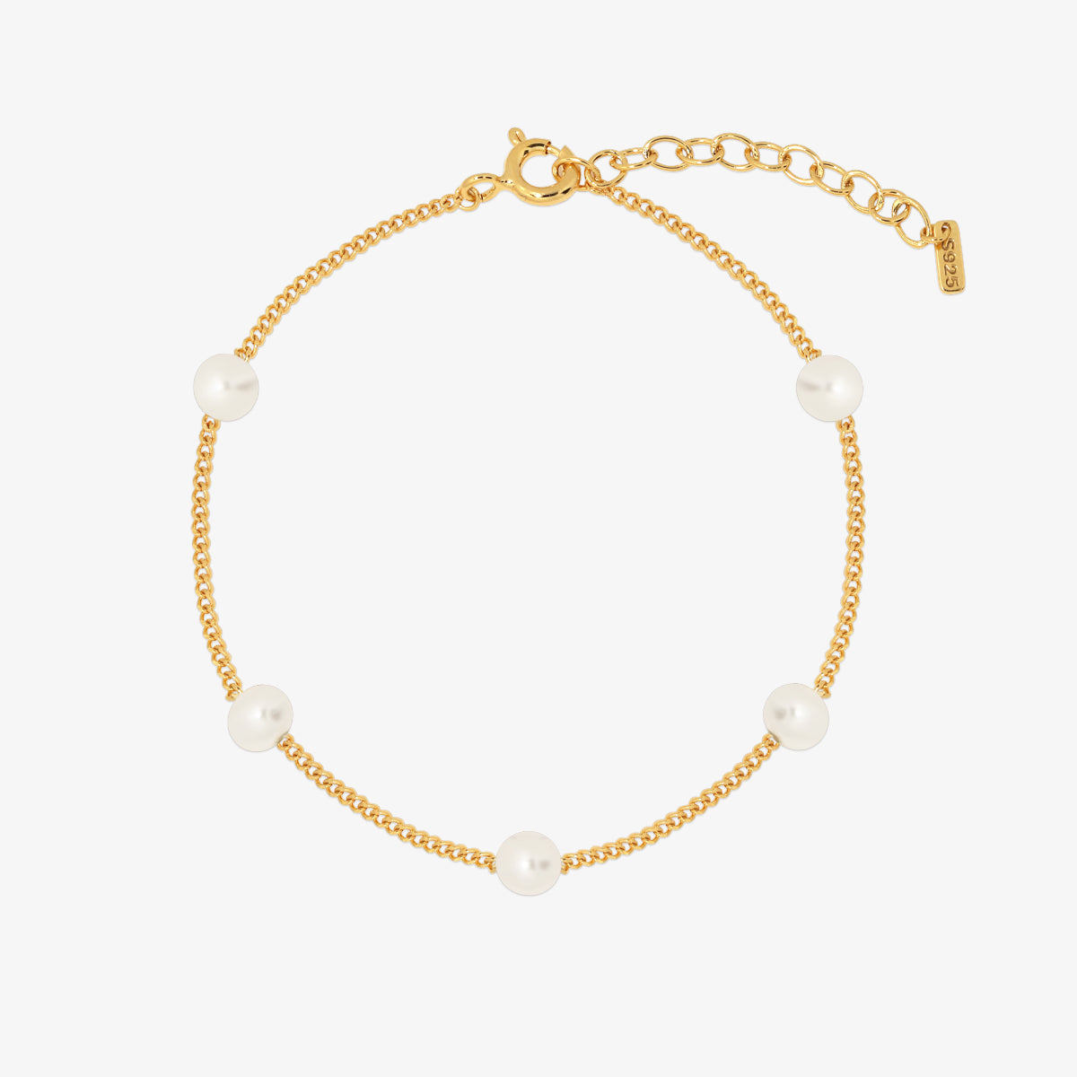 Five pearl relayed bracelet-0