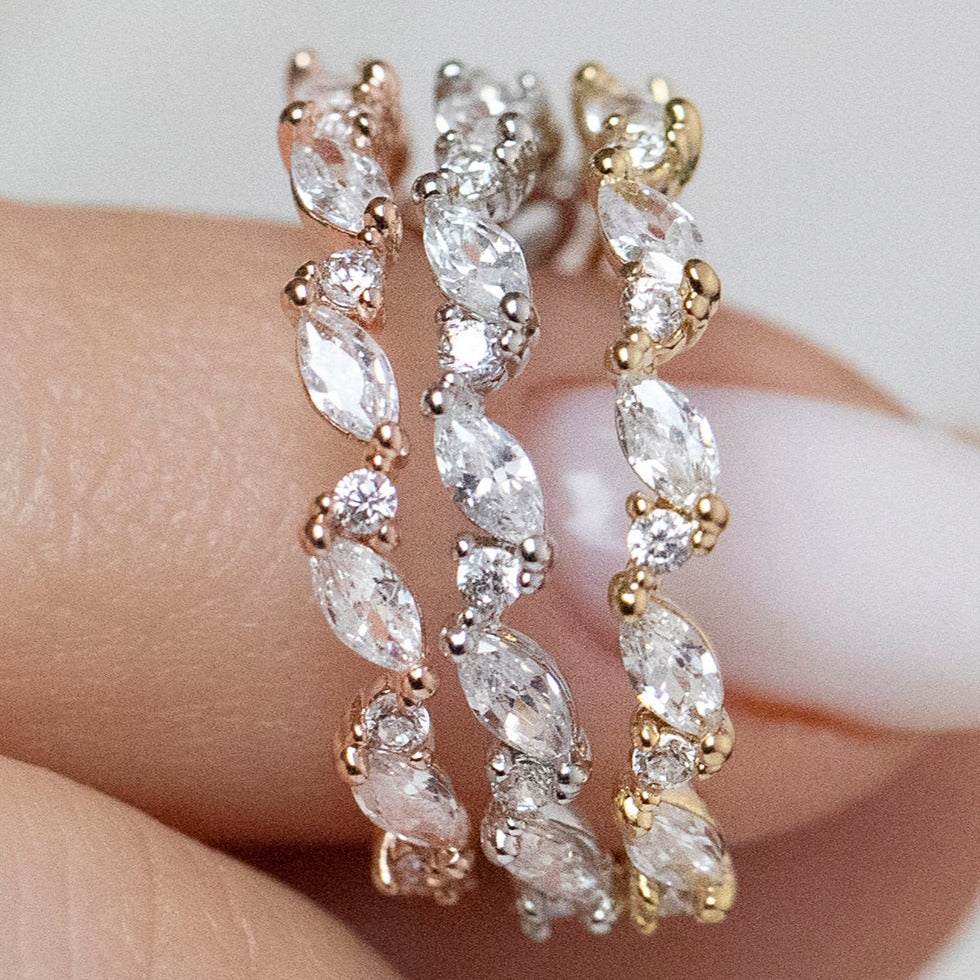 White topaz band ring-1