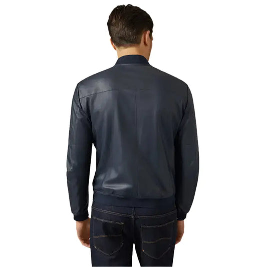 Men's Blue Varsity Bomber Jacket