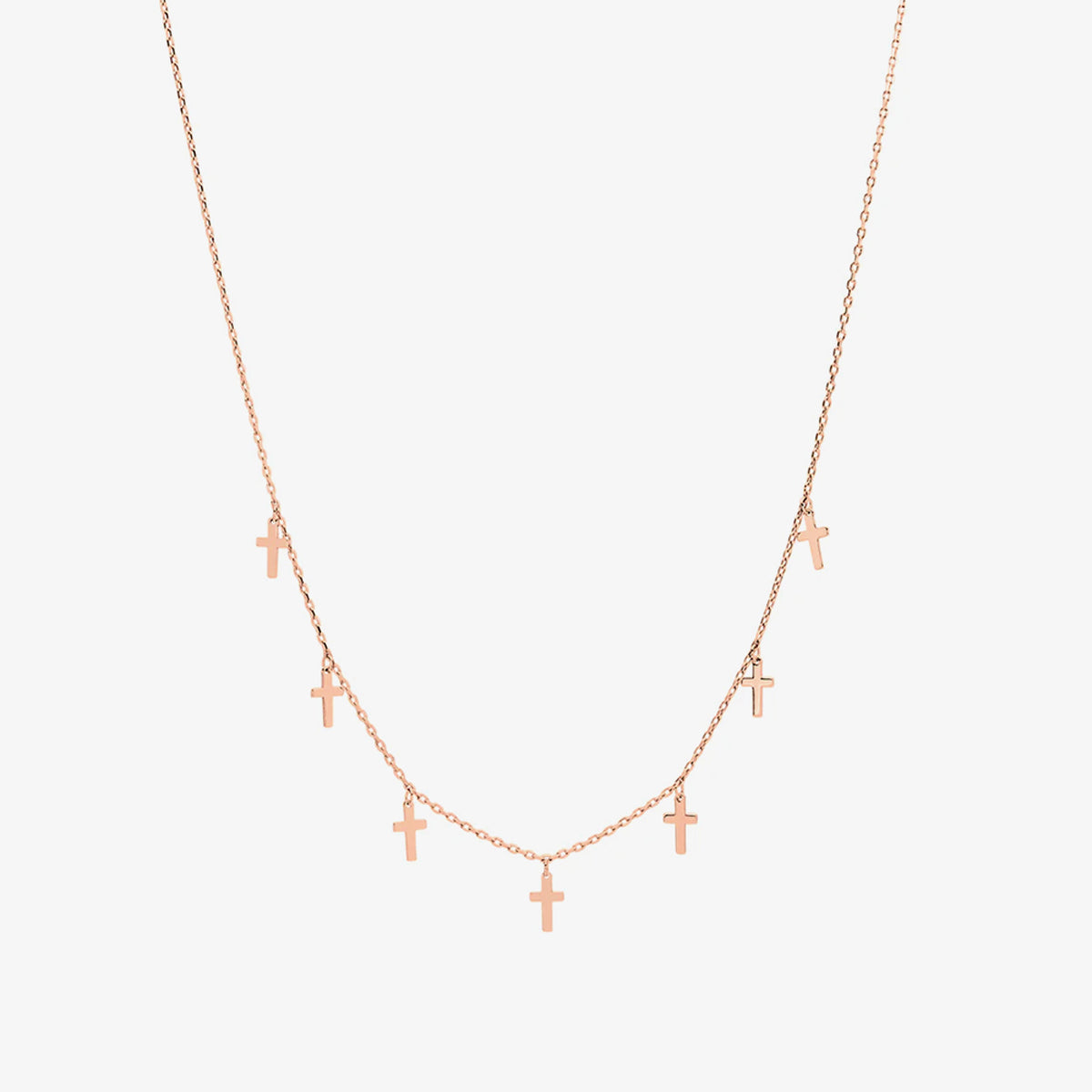 Cross charm necklace-6