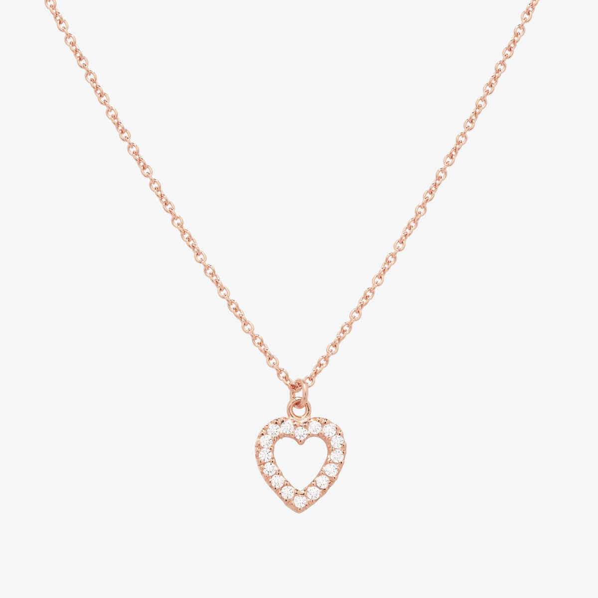 Cubic heart pendant necklace-3
