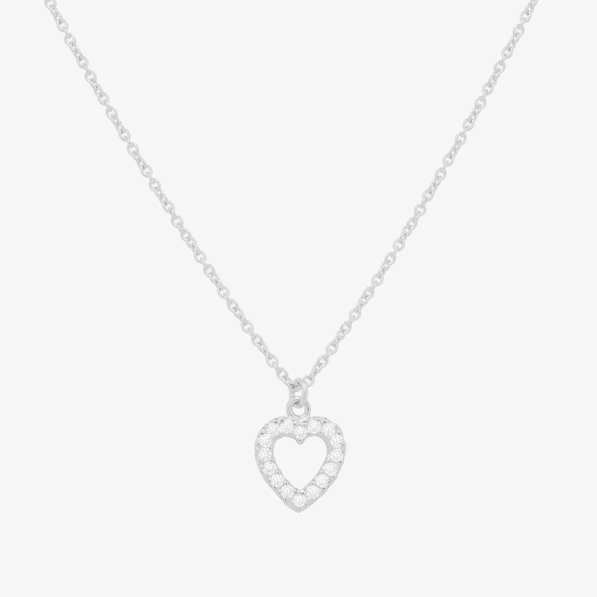Cubic heart pendant necklace-2