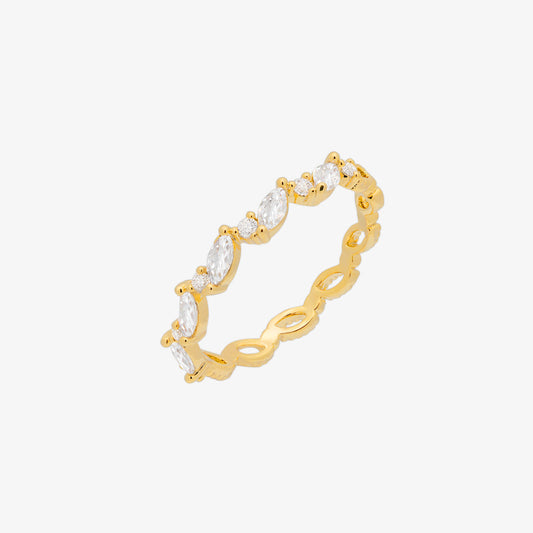 White topaz band ring-0