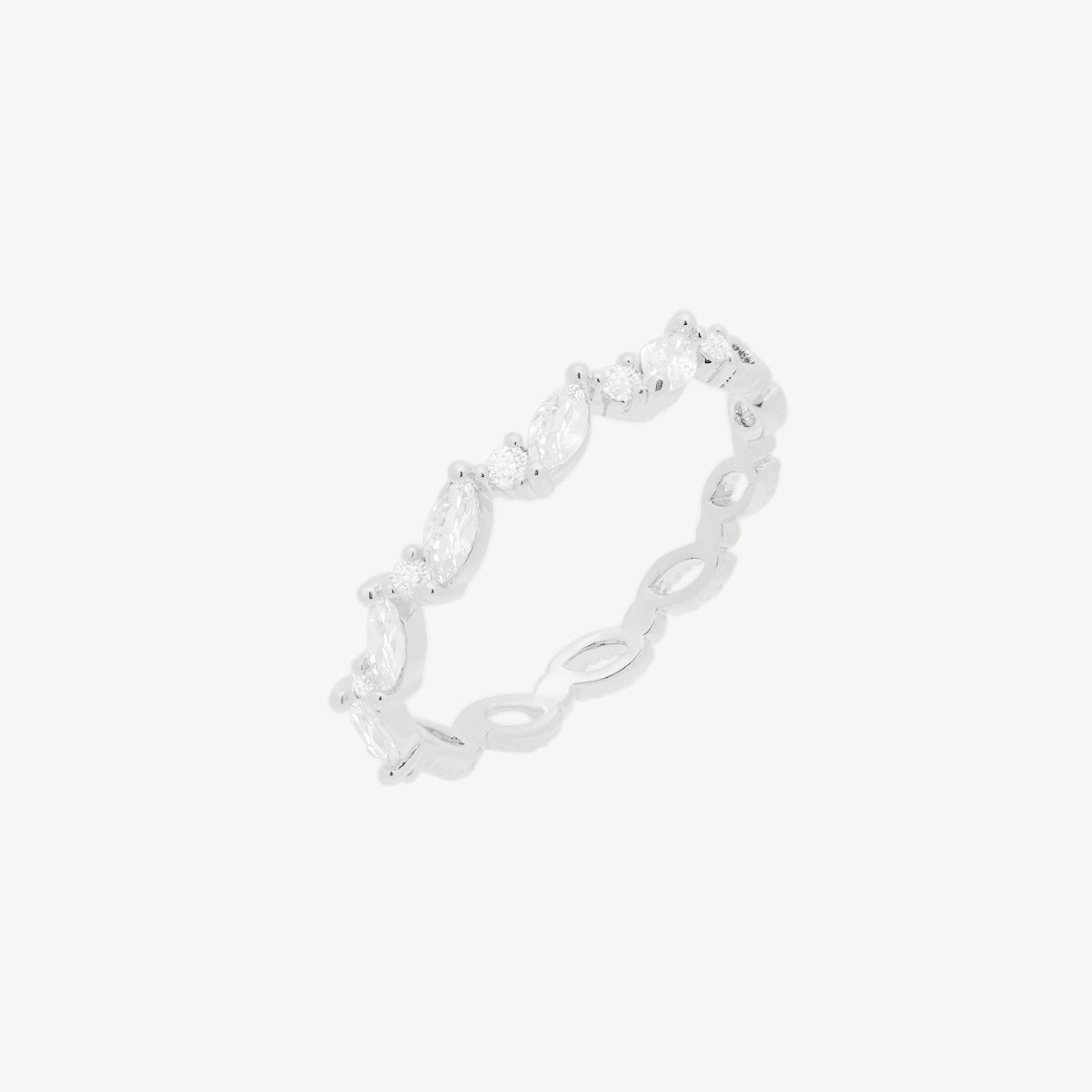 White topaz band ring-3