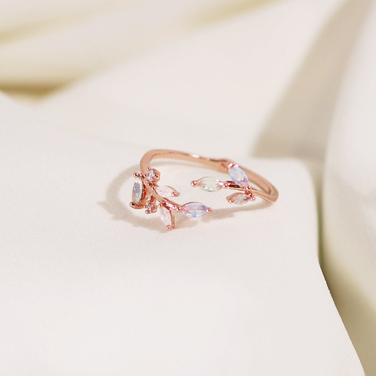 Moonstone vine ring-3